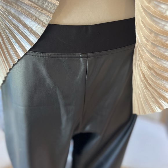 Tommy Hilfiger Faux Leather Pants, Black, NWOT, 16 - Picture 3 of 8